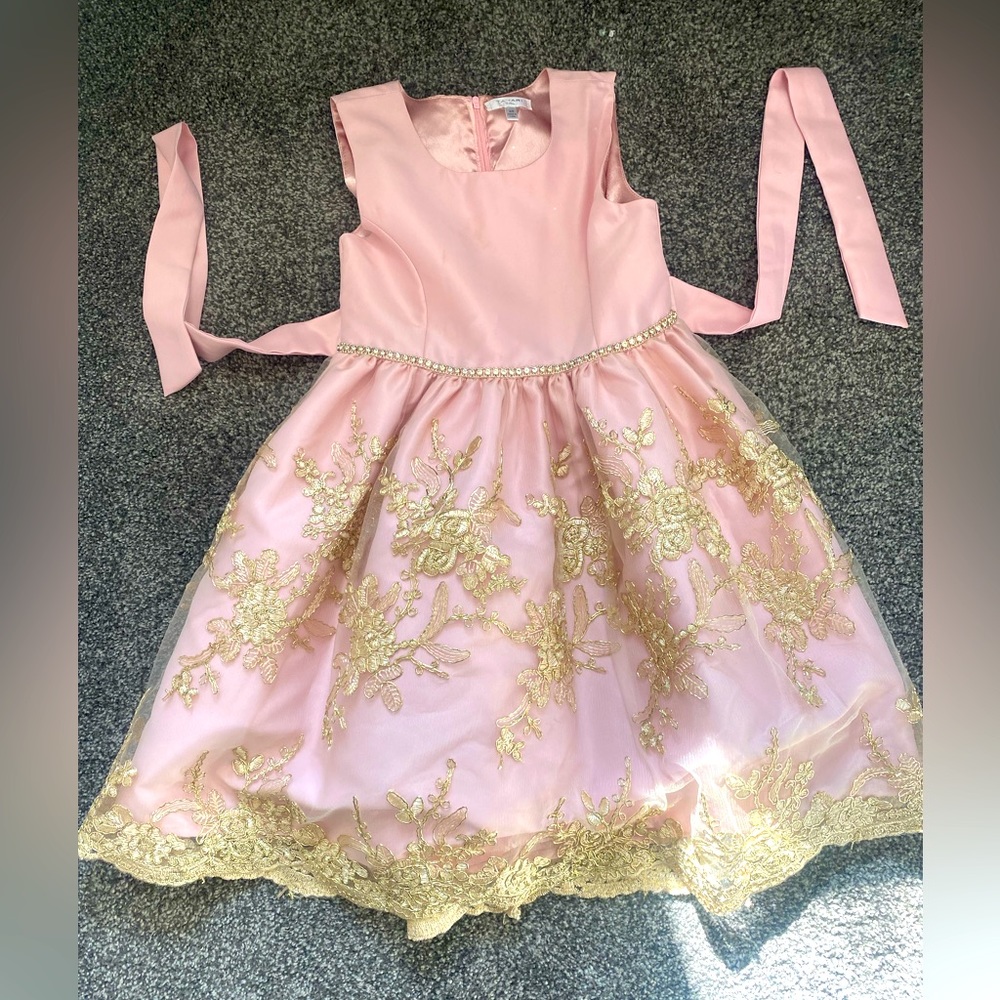 Tahari Girl Size 6X Pink Dress